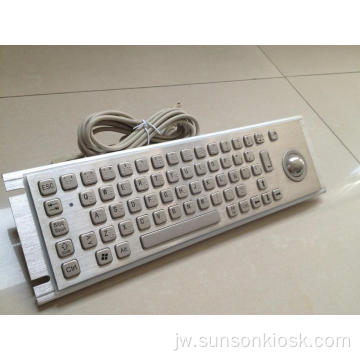 Metal Braille Keyboard karo Trackball kanggo kios